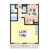 プレサス 1LDKの間取り