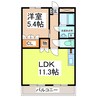 プレサスⅡ 1LDKの間取り