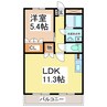 プレサスⅡ 1LDKの間取り