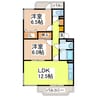 コーポ・南風 2LDKの間取り