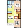 マリンハイムⅡ 2LDKの間取り