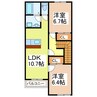 マリンハイムⅡ 2LDKの間取り