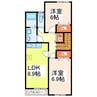 マリンハイムⅠ 2LDKの間取り