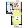 ヴォーン八代 1LDKの間取り