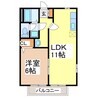 プラドール木下 1LDKの間取り