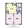 木下パークハイツ 2DKの間取り