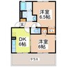 スプレンドーレ 2DKの間取り