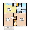 レジデンス濱田Ⅱ 2DKの間取り