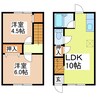 ジュネスワコー 2LDKの間取り