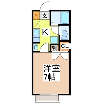 間取図 コーポサンリッチⅡ