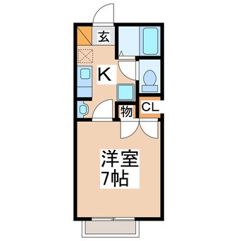 間取図 コーポサンリッチⅢ