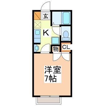 間取図 コーポサンリッチⅢ