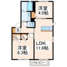 フォーレスＭⅡ 2LDKの間取り
