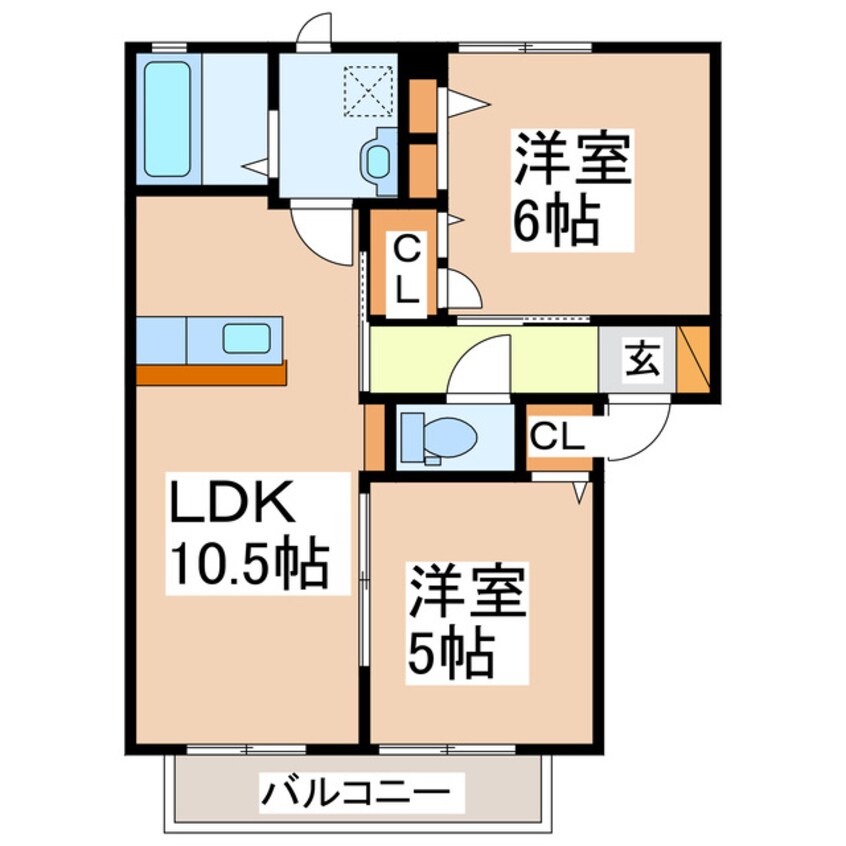 間取図 サウザンドタウンＤ