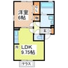 アイリスガーデン菰池Ｃ 1LDKの間取り