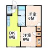メゾンⅠ 2DKの間取り
