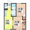 メゾンⅠ 2DKの間取り