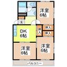 コーポ宮崎 3DKの間取り