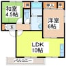 ディアス松江 2LDKの間取り