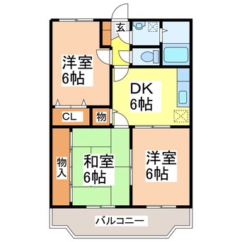 間取図 ヴィラ・コスモⅡ