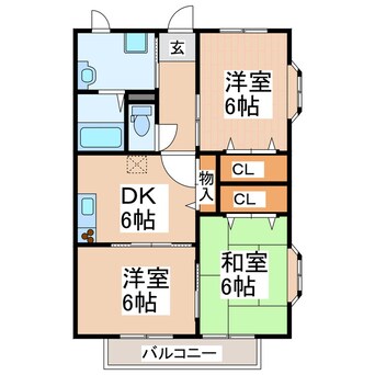 間取図 サンハイツ中北