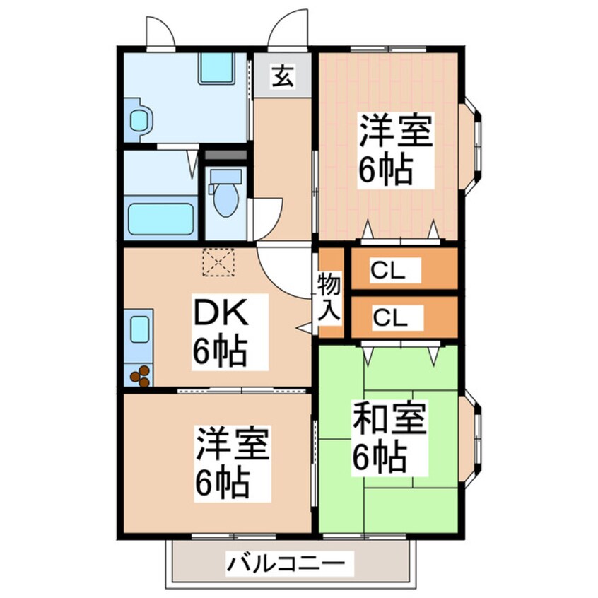 間取図 サンハイツ中北