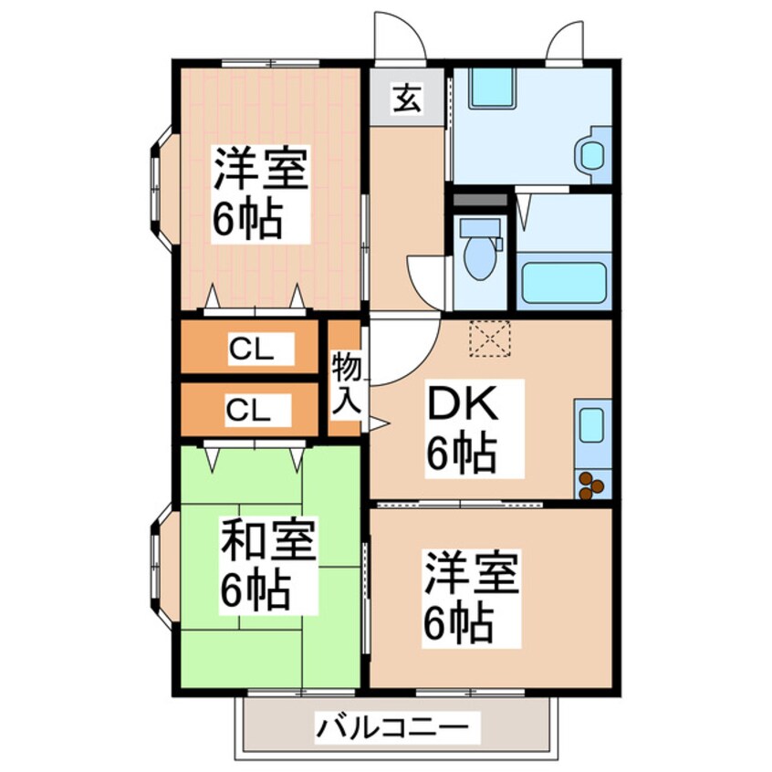 間取図 サンハイツ中北