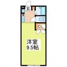 サンライズⅡ 1Kの間取り