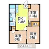 メゾンパーク前田 3DKの間取り