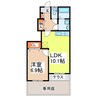 ボンヌール・パンションⅡ 1LDKの間取り
