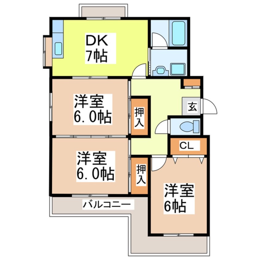 間取図 メイワハイツⅡ