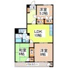 フラワーマンション 3LDKの間取り