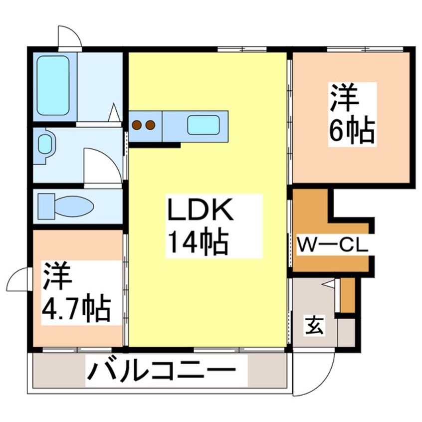 間取図 ウェルシーⅠ