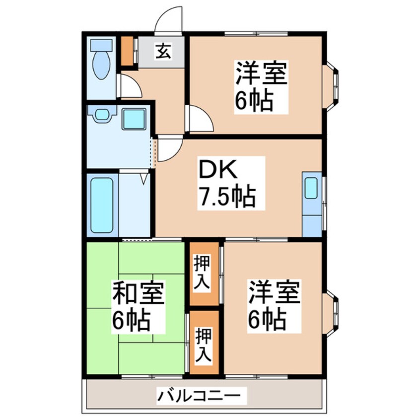 間取図 パインリバー７７