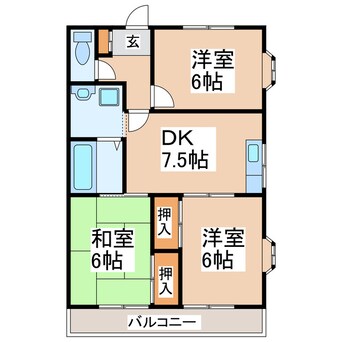 間取図 パインリバー７７