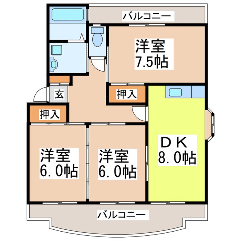 間取図 メイワハイツⅠ