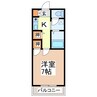Ｖステージ平山 1Kの間取り