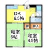 延寿コーポ 2DKの間取り