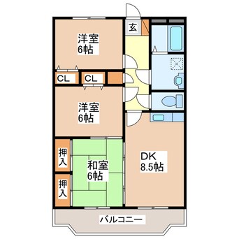 間取図 Ｍ・カルムマンション