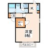 ラビアンローズⅢ　Ｂ 1Kの間取り