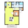 ラビアンローズⅢ　Ｂ 1Rの間取り