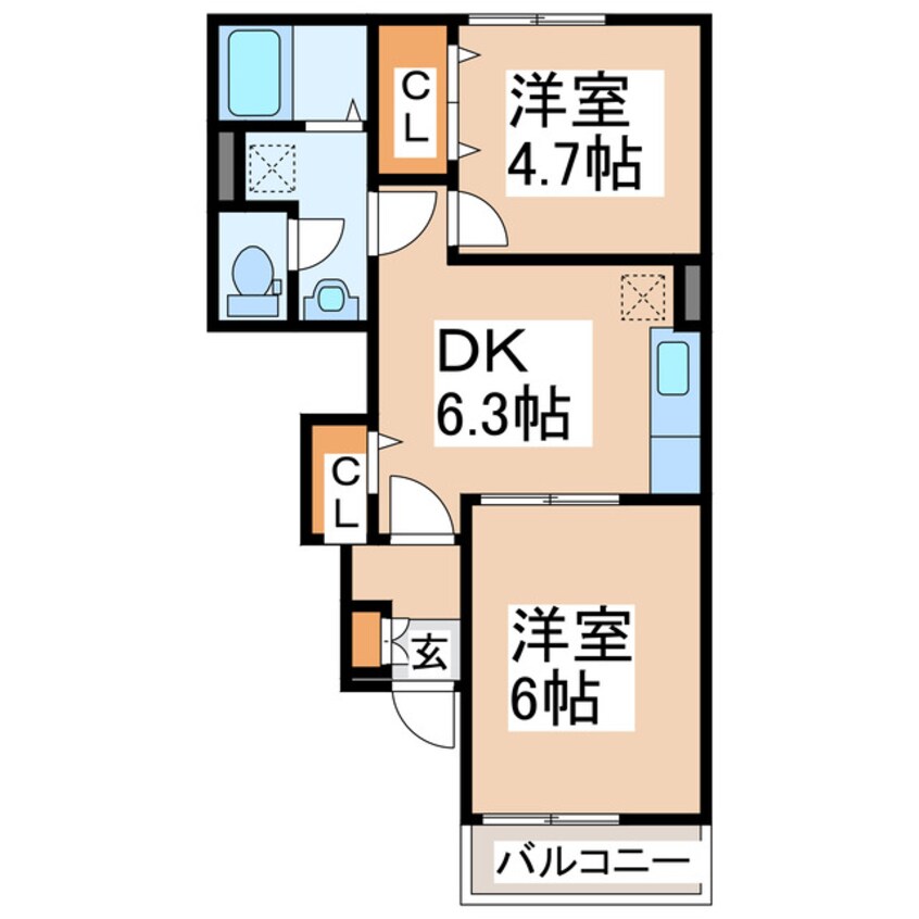 間取図 アップヴィレッジＢ