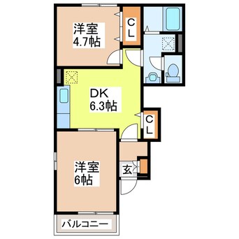 間取図 アップヴィレッジＢ