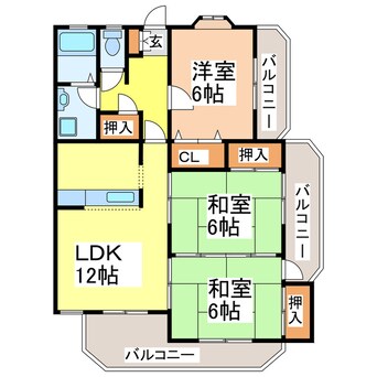 間取図 サンヒルズⅡ