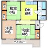 鷹辻ハイツ 3DKの間取り