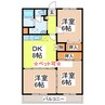 チェリーハイツ 3DKの間取り