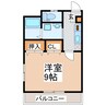 エクセレント新地 1Kの間取り