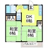 ガーデンハイツ 2DKの間取り