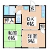ガーデンハイツ 2DKの間取り