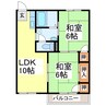 ガーデンハイツ 2LDKの間取り